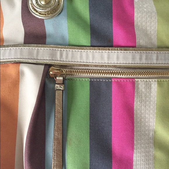 Coach poppy summer stripe bag - Picture 6 of 8